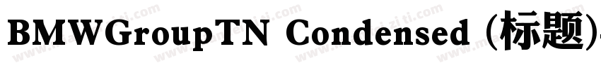 BMWGroupTN Condensed (标题)字体转换